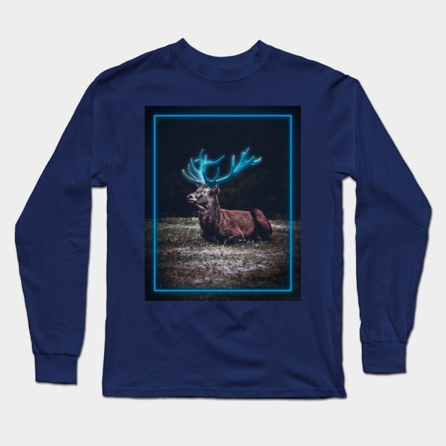 The Magic of Nature: The Warlock Deer Long Sleeve T-Shirt by GrayLess